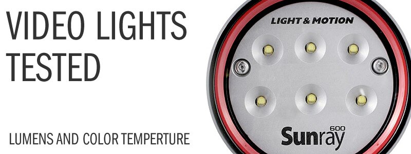 Underwater Video Lights - Lumens and Color Temperature Tests