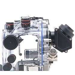 Inon 45 viewfinder on Ikelite Underwater Housing