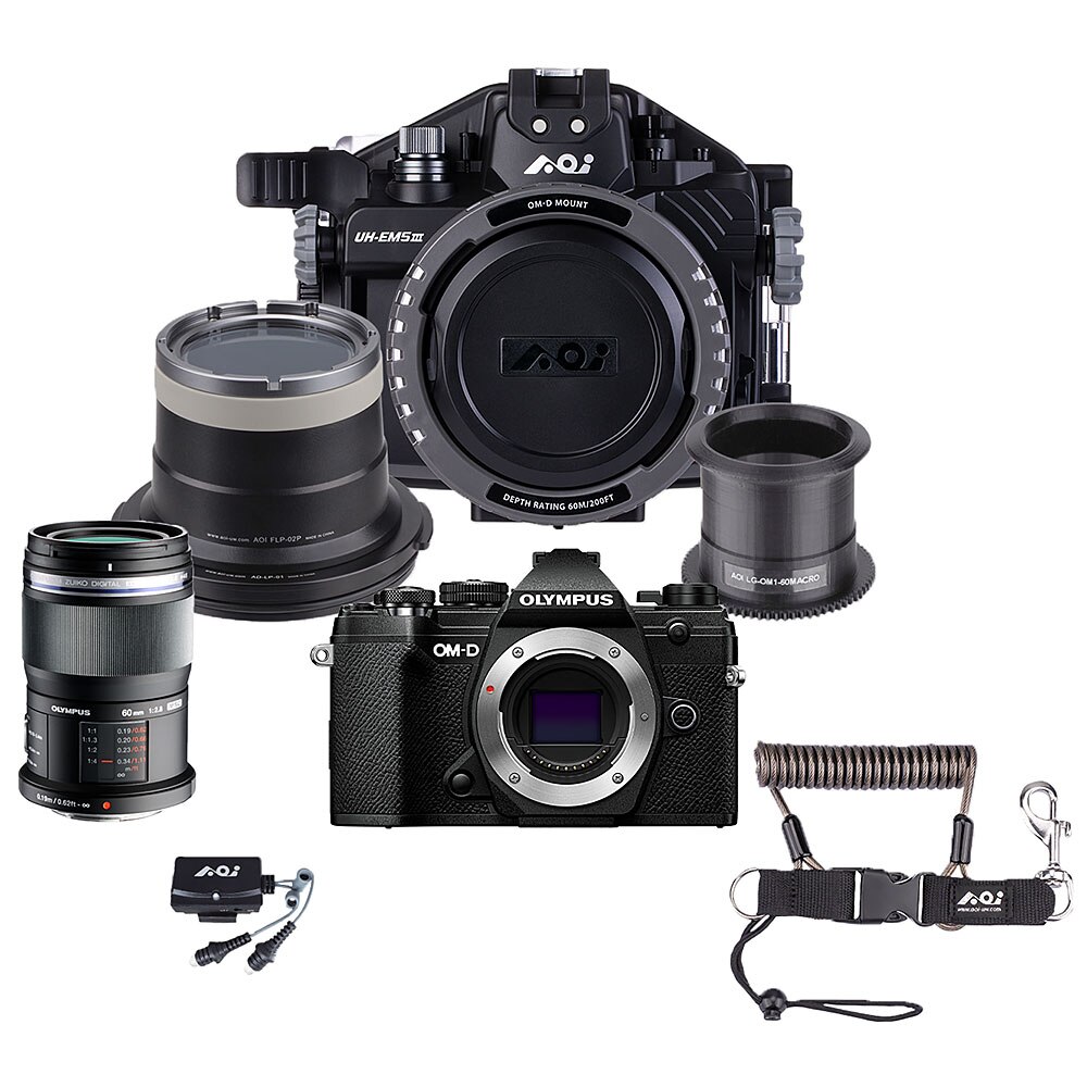 Onbekwaamheid Leuk vinden alarm AOI Olympus E-M5 III Camera, Lens, Housing, & Port Underwater Macro Package