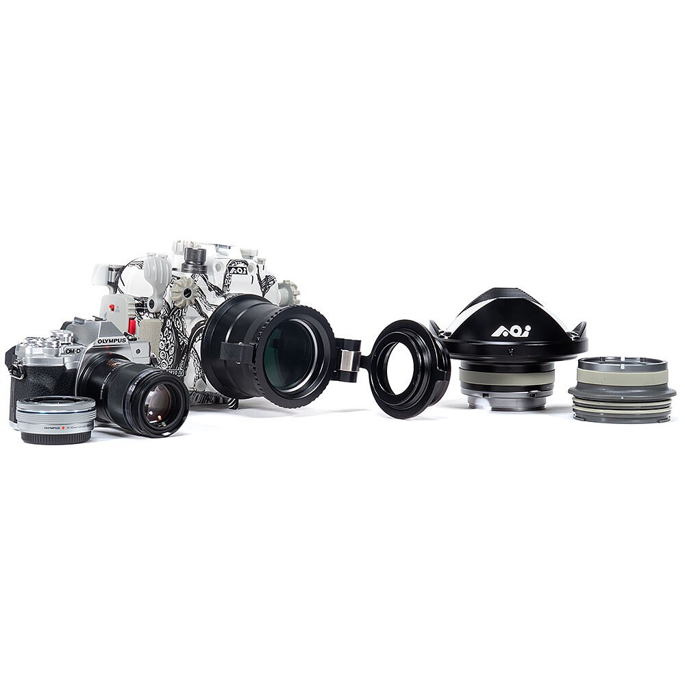Olympus OM-D E-M10 IV Camera & 14-42mm EZ Lens Kit with Backscatter Octo Underwater Housing & Most Versatile Lens Package