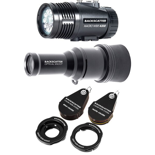 Backscatter MW-4300 & OS-1 Underwater Video Light, OS-1 Snoot & Color Filter Package