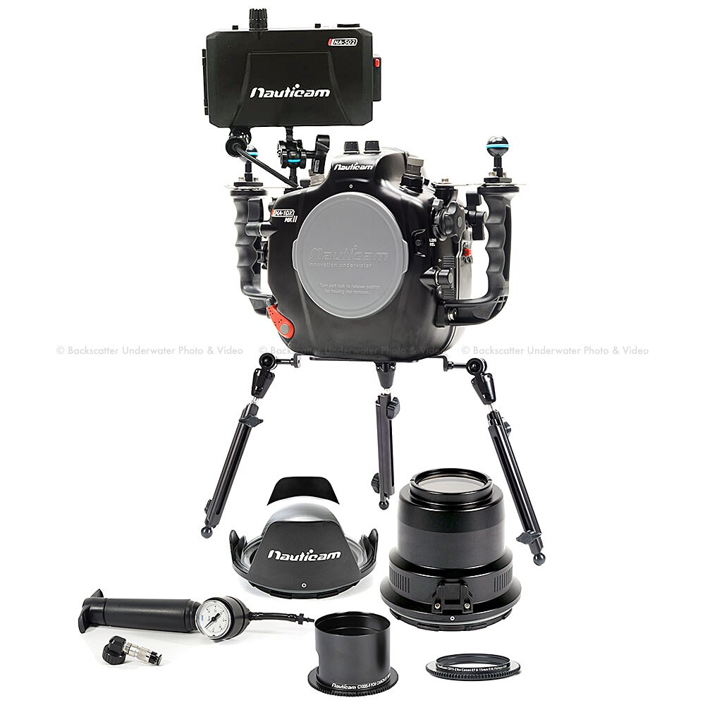 nauticam na 1dxii underwater wide macro housing package for canon 1dx mark ii dslr camera with canon 8 15mm 100mm is lenses