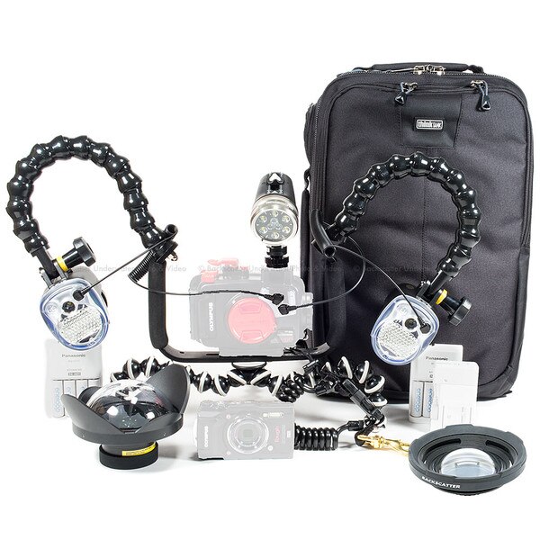 Complete Underwater Strobe & Video Light Package for Olympus TG5 & Housing