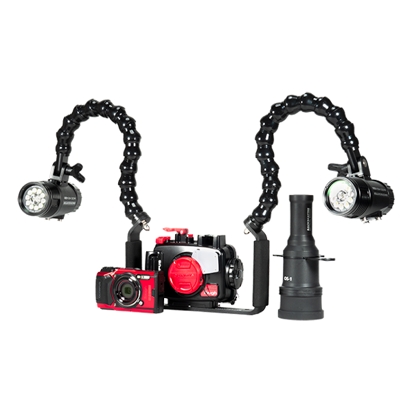 OM System TG-7, Dual Macro Wide 4300, & Snoot Underwater Video Package
