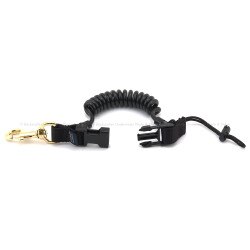 Cetacea Housing Coiled Lanyard with Brass Snap