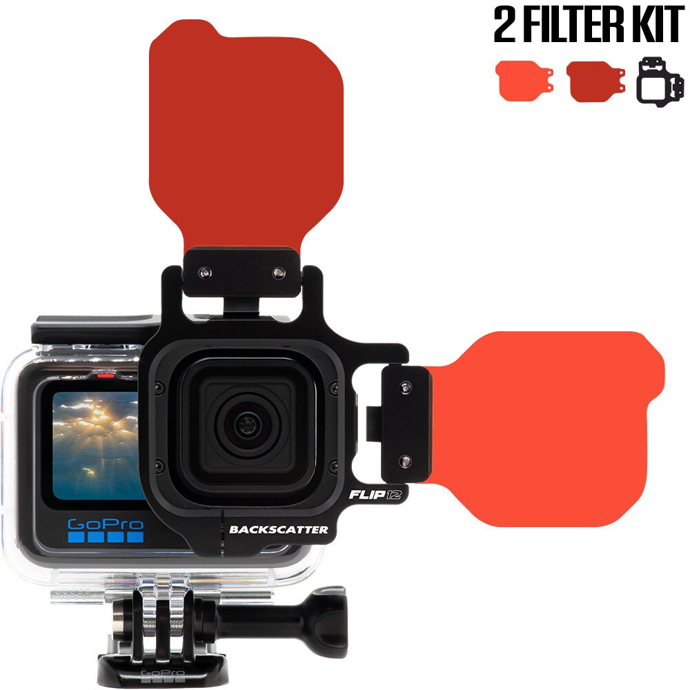 FLIP12 Two Filter Kit with DIVE & DEEP Filters for GoPro HERO 5, 6, 7, 8, 9, 10, 11, 12