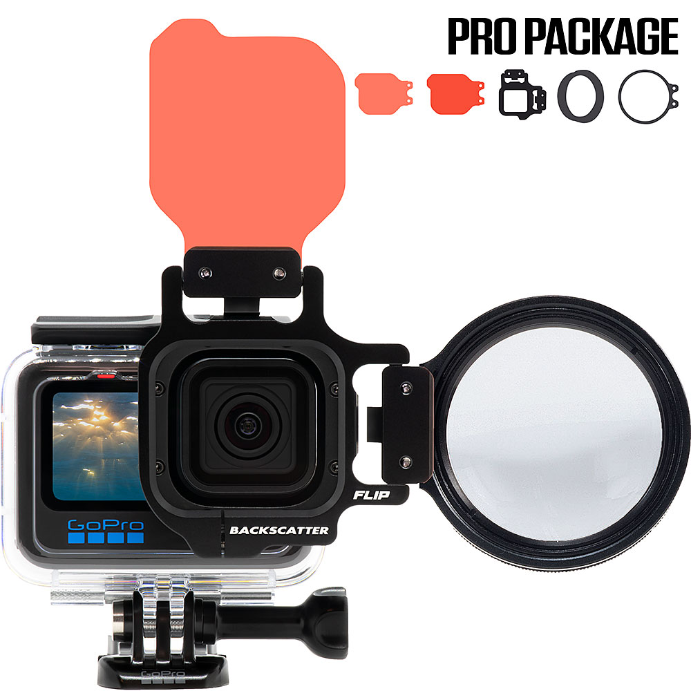 FLIP11 Pro Package with DEEP Filters & +15 MacroMate Mini Lens for GoPro HERO 5, 6, 7, 8, 10, 11, 12