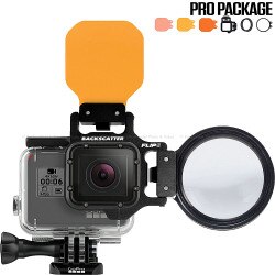 FLIP6 Pro Package with SHALLOW, DIVE & DEEP Filters & +15 MacroMate Mini Lens for GoPro 3, 3+, 4, 5, 6