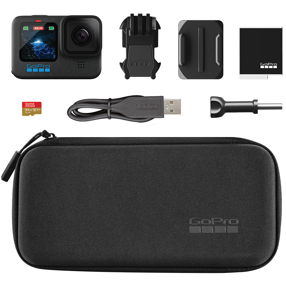 Caméra sport GoPro Hero 12 Noir + Carte SD 128 Gb - Caméra sport