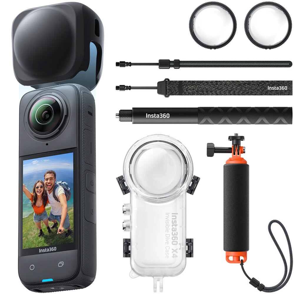 Insta360 X4 Underwater 360° Camera & Housing Invisible Dive Bundle