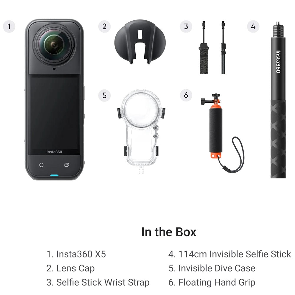 Unsichtbare Tauchhülle Für Insta360 One X5 – Wasserdicht Bis 60m Für Tauchen, Surfen & Wassersport
