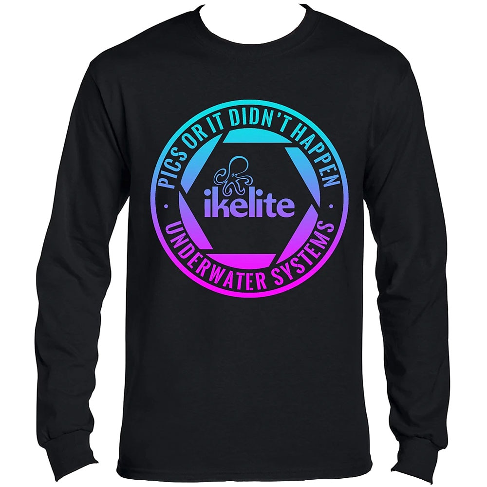 Ikelite Long Sleeve T Shirt Circular Logo Emblem
