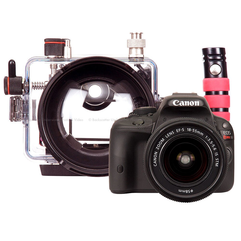 Canon EOS 100D Rebel SL1 Lens Kit and Ikelite Underwater Housing