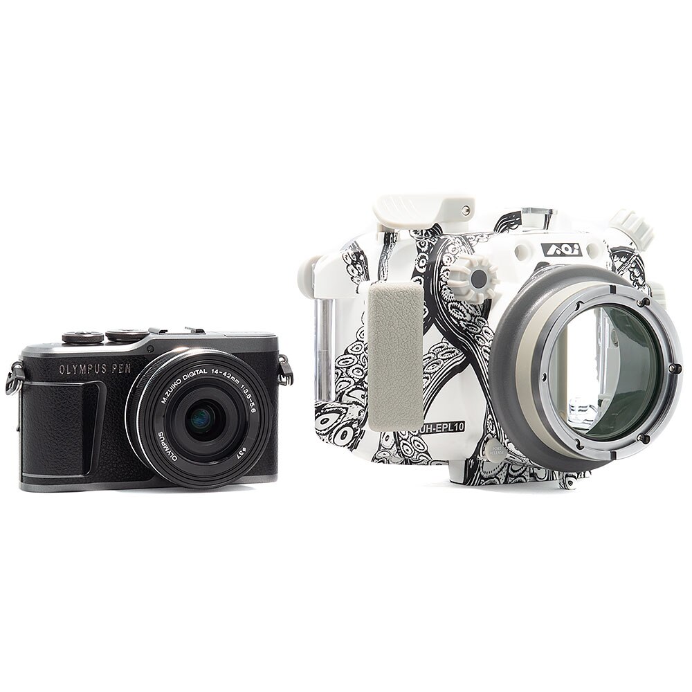 Olympus PEN E-PL10 Camera & 14-42mm EZ Lens Kit with Backscatter Octo  Underwater Housing