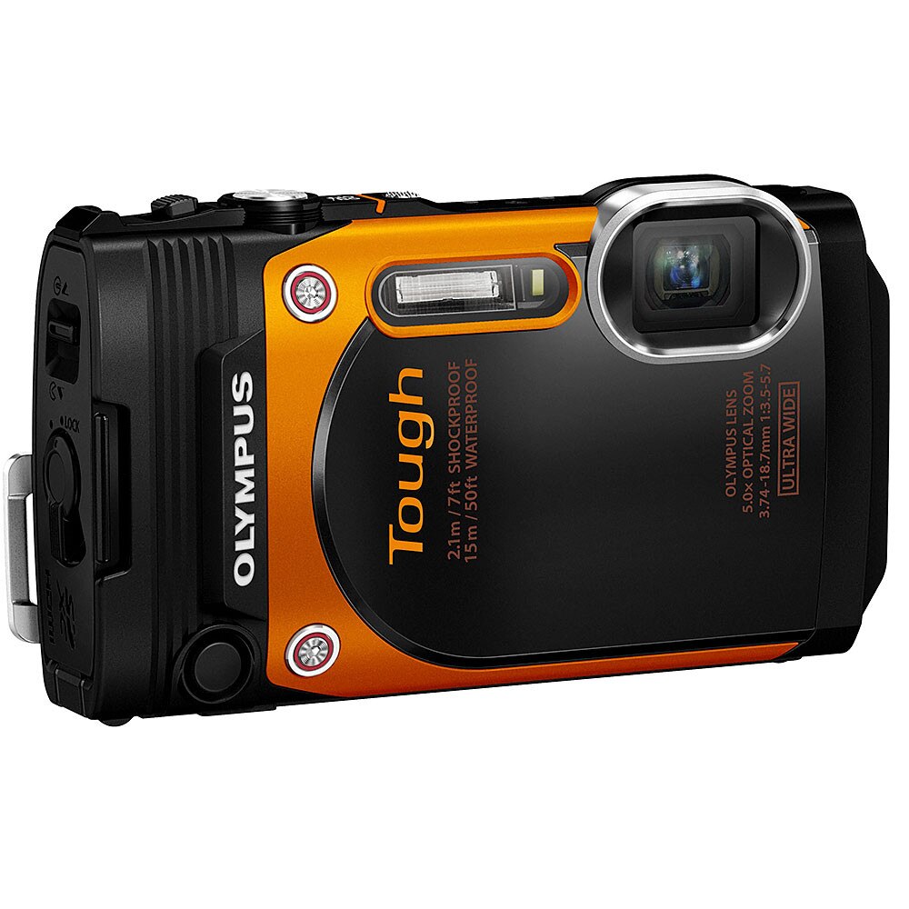 Depressie St pad Olympus Tough TG-860 Waterproof Compact Camera - Orange/Black