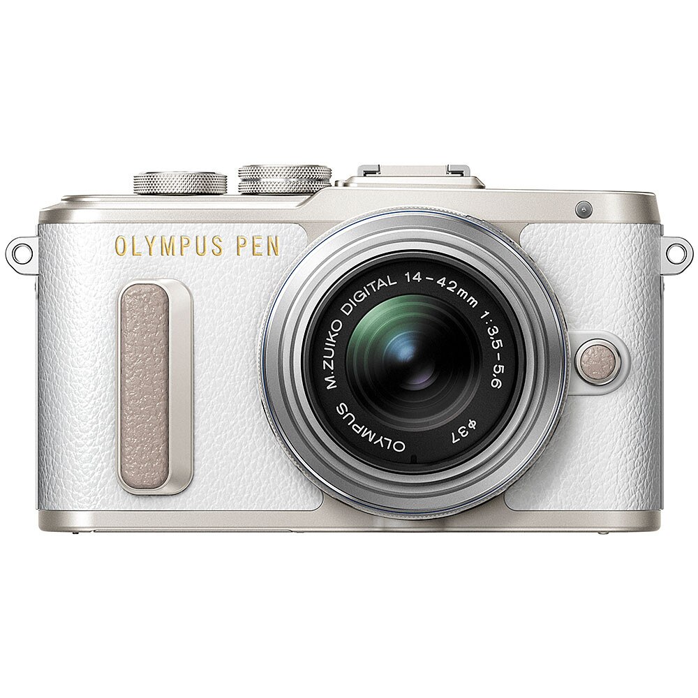 Olympus PEN E-PL8 Mirrorless Camera with 14-42mm II R Lens - White