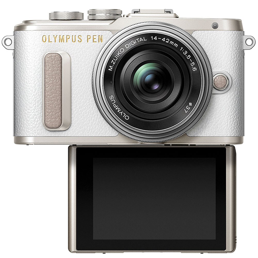 Olympus PEN E-PL8 Mirrorless Camera with 14-42mm II R Lens - White