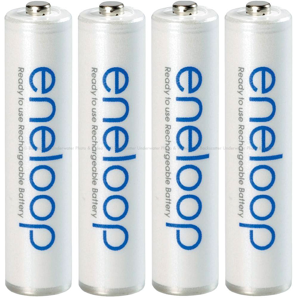 Panasonic 4-pack of Rechargeable Eneloop 800mAh NiMh AAA Batteries