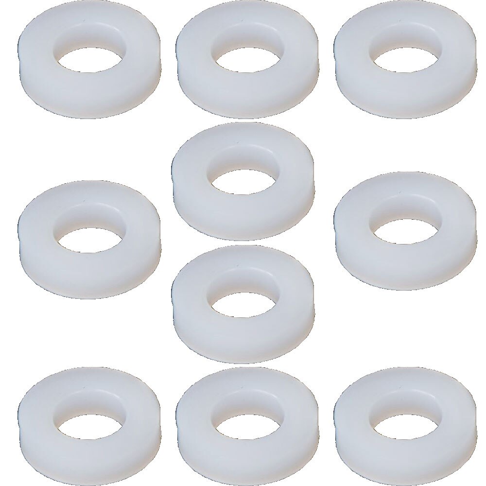 thumbnail image 2 of 1000Pcs SAE Imperial Nylon Washer Assortment – 1/4, 5/16, 3/8, 1/2 Inch White Plastic Flat Spacers 2 of 6