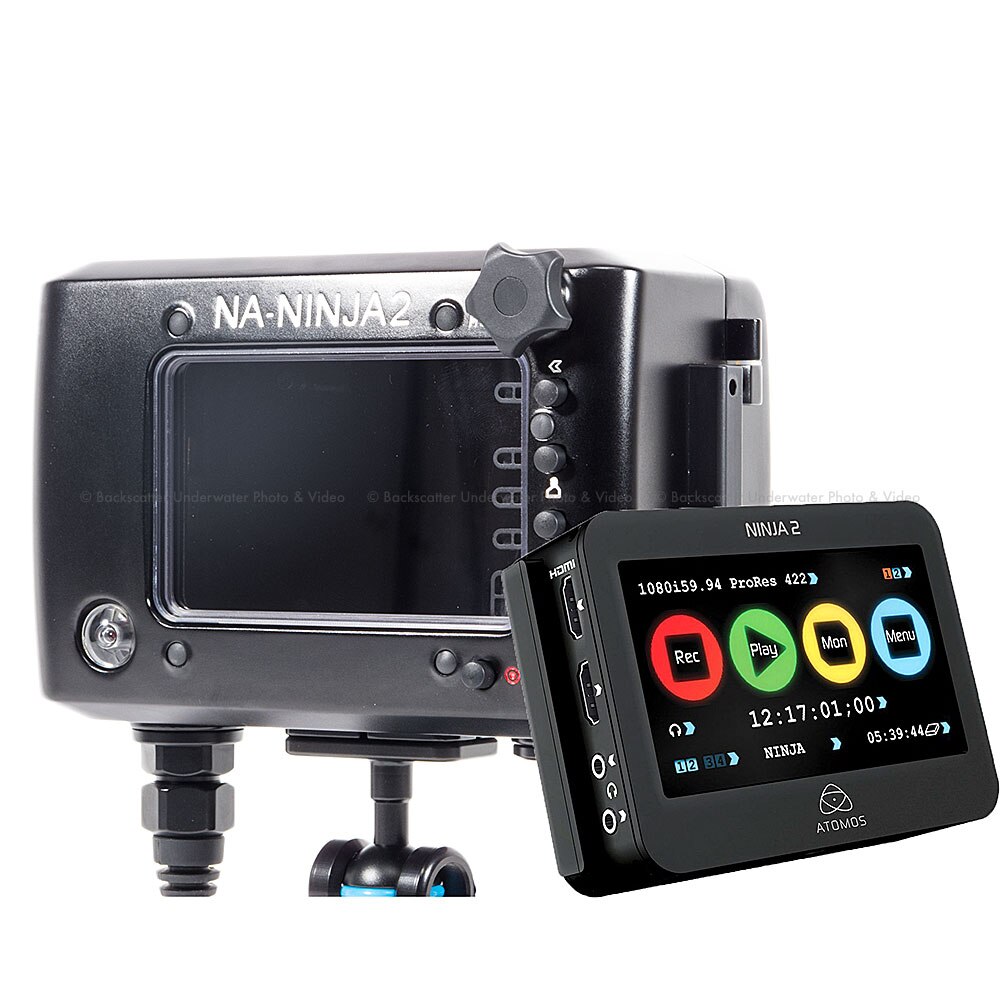 Used Atomos Ninja-2 Monitor Recorder and Nauticam NA-NINJA2 Underwater Housing