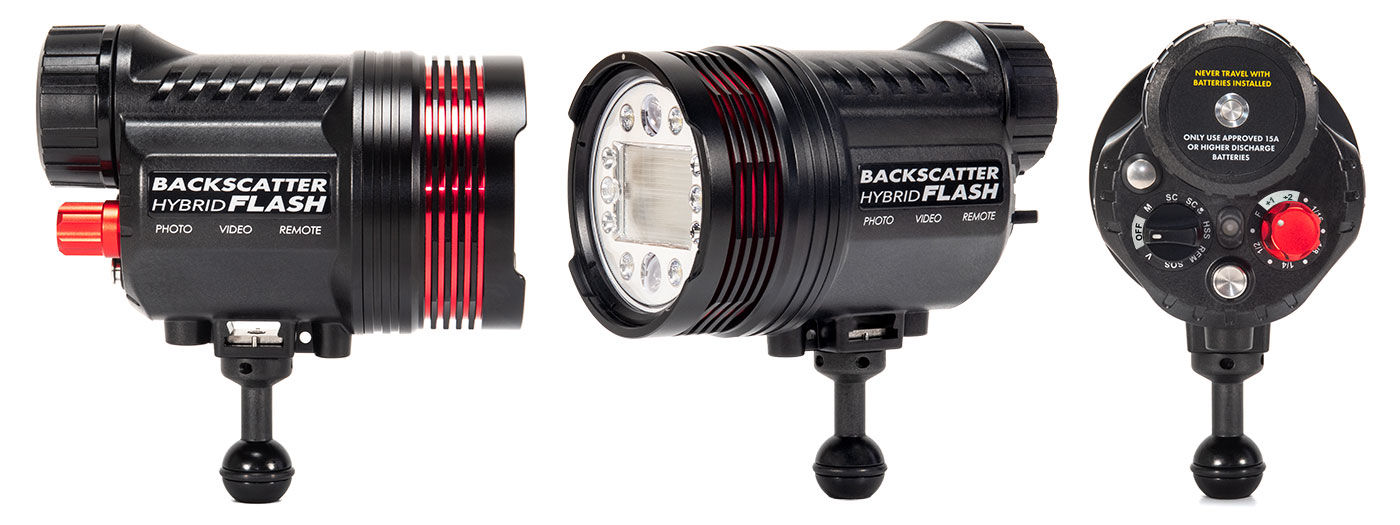 Backscatter Hybrid Flash Underwater Strobe & Video Light