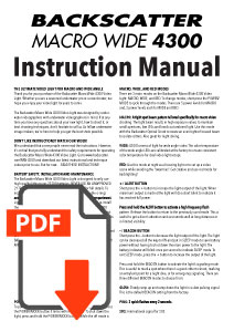 Backscatter MW-4300 Instruction Manual