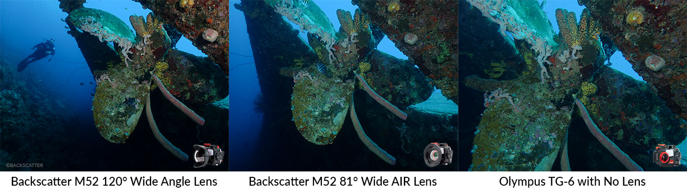 ©Berkley White - Backscatter M52 Underwater Wide Angle Wet Lens Comparison