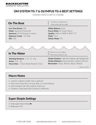Olympus Tg 6 Best Underwater Camera Settings Underwater Photography Backscatter