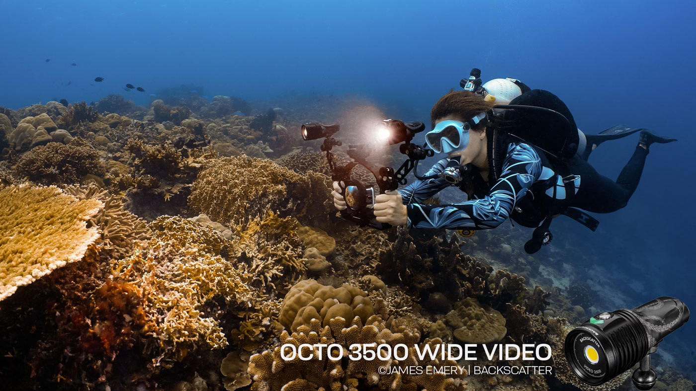 The Best Underwater Action Camera Video Light: Backscatter Octo 3500