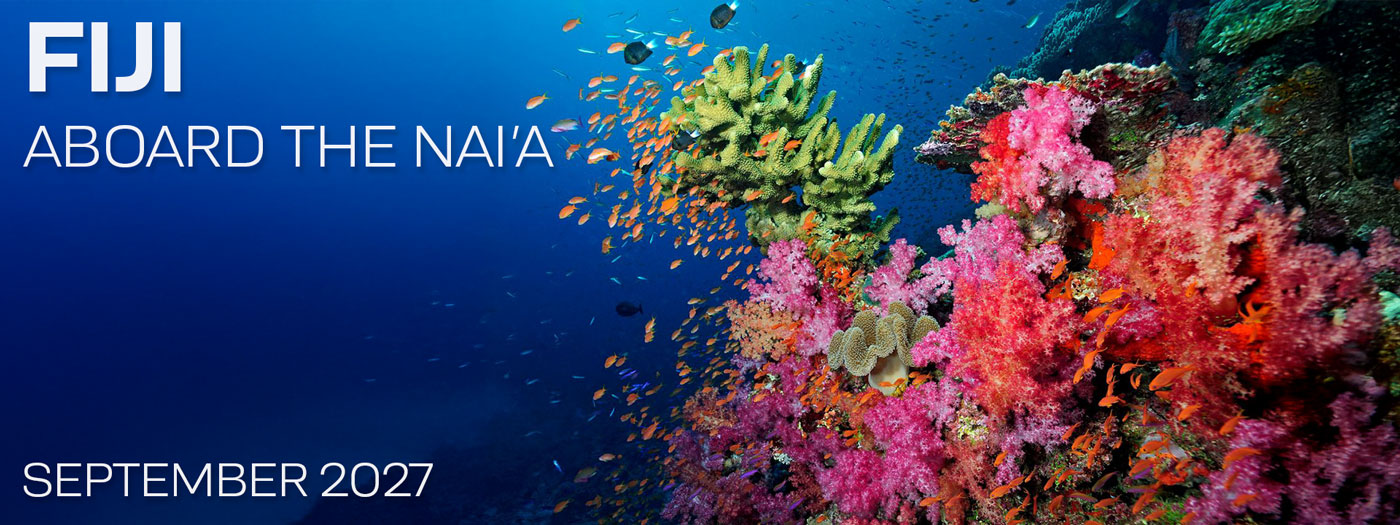 FIJI – Bligh Water & Beyond aboard the NAI’A Underwater Photo Workshop Sept. 4-14, 2027.