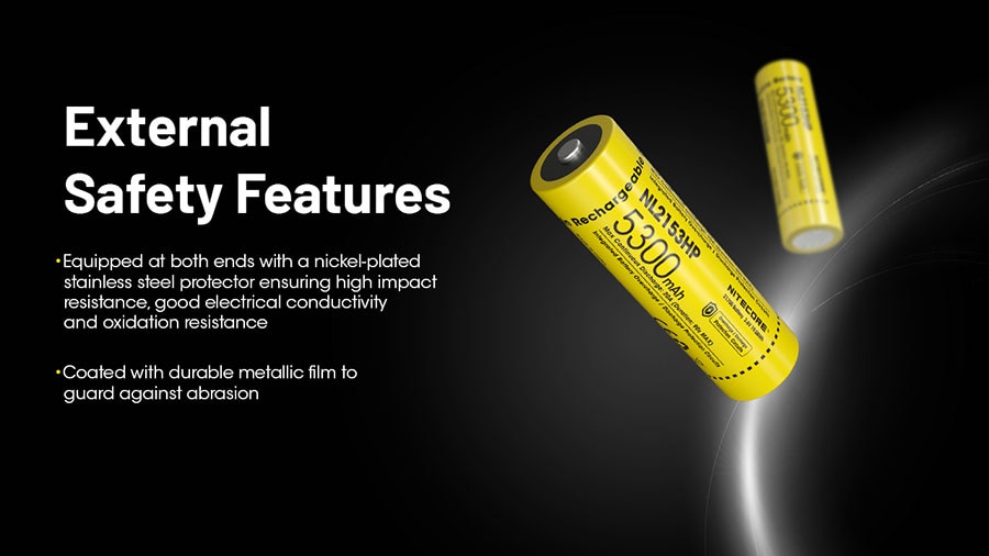 Nitecore NL2153HP 5300mAh Rechargeable 21700 Battery Ingo Graphic 8